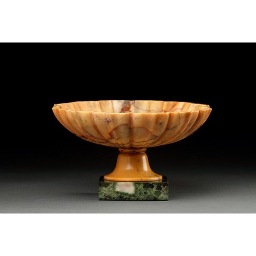 Italian ‘After the Antique’ Fluted Siennese Yellow Marble Tazza